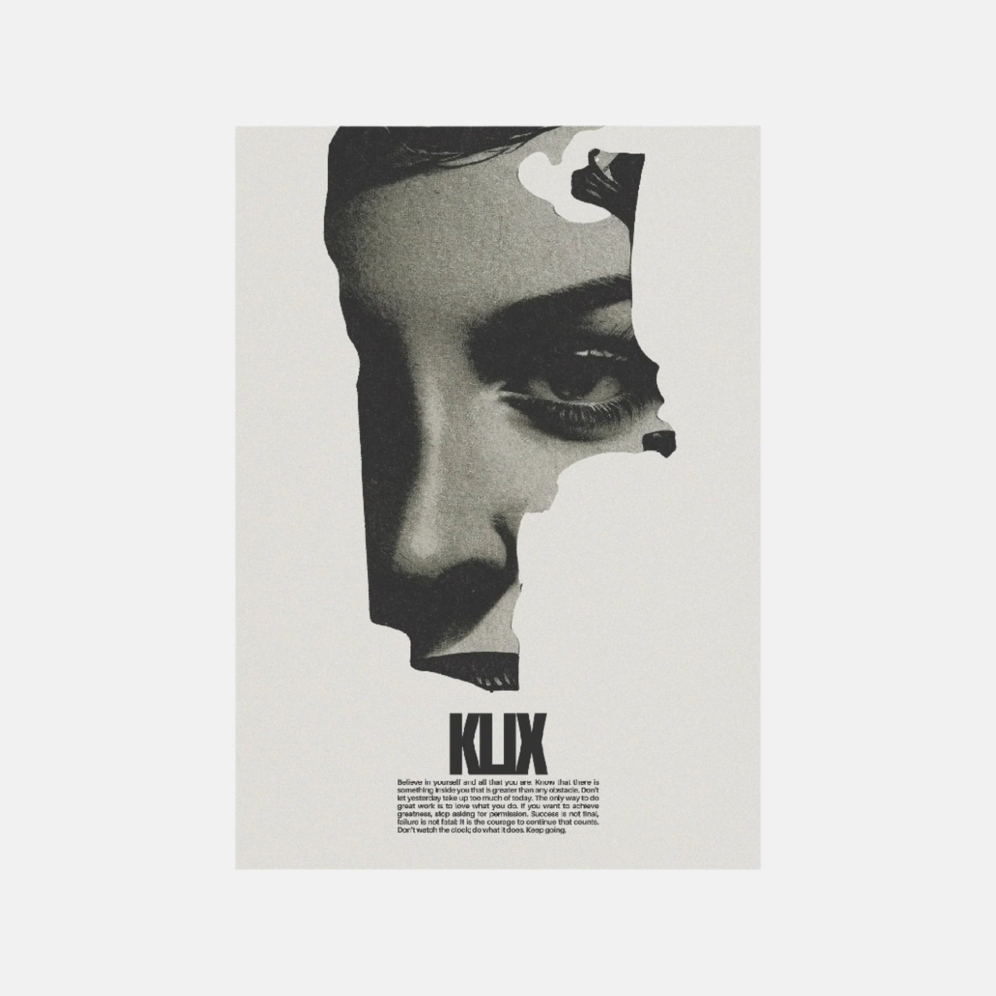 DIN A2 Poster mit Abstrakt Print, Vorderansicht