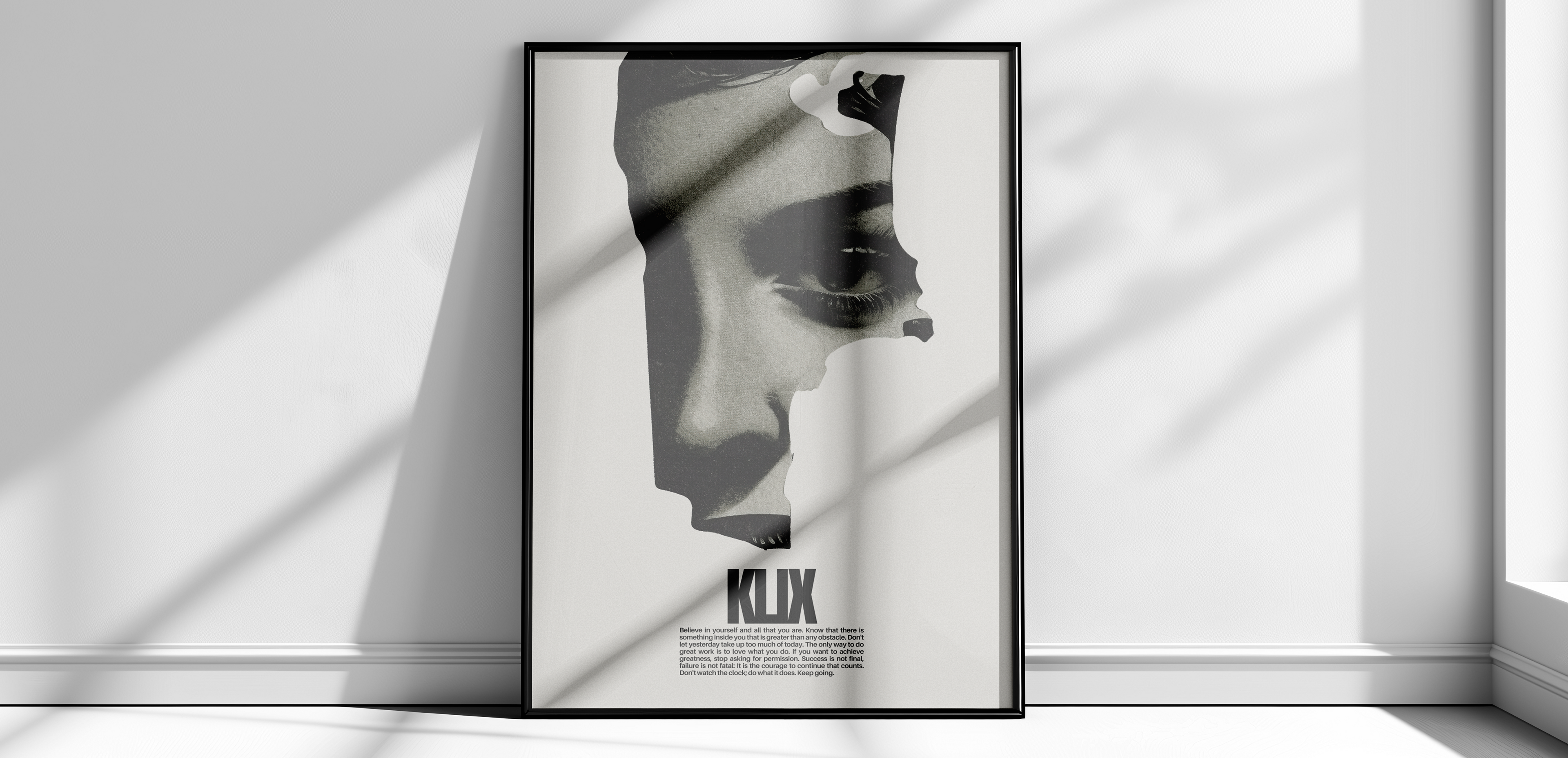 DIN A2 Poster mit abstraktem Print, Banneransicht