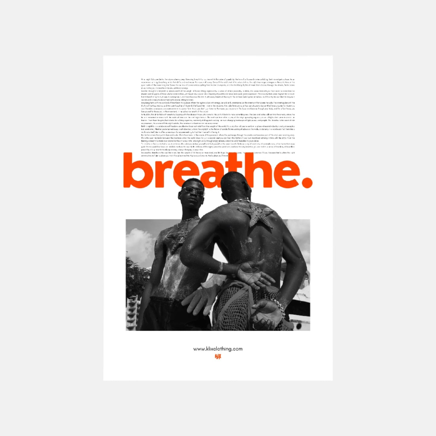 DIN A2 Poster mit Breathe Print, Vorderansicht