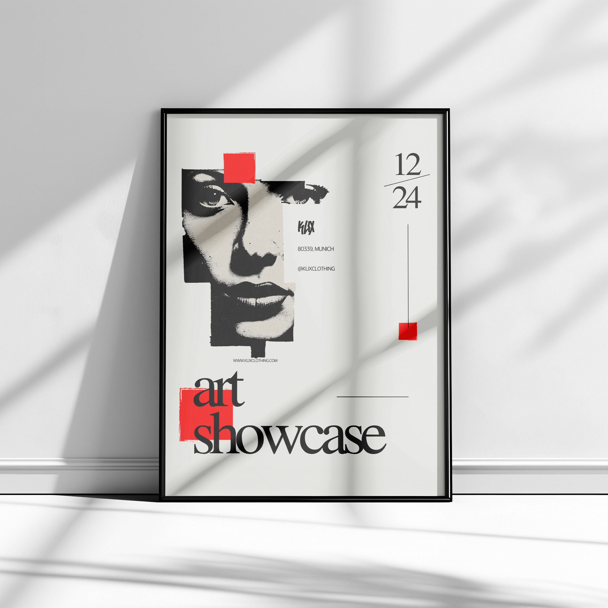 DINA2 Poster mit Art Showcase Print in Beispielansicht