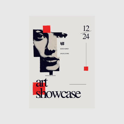 Abstraktes DINA2 Poster mit Art Showcase Print, Vorderansicht