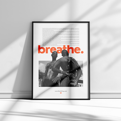 DIN A2 Poster mit Breathe Print, Beispielansicht